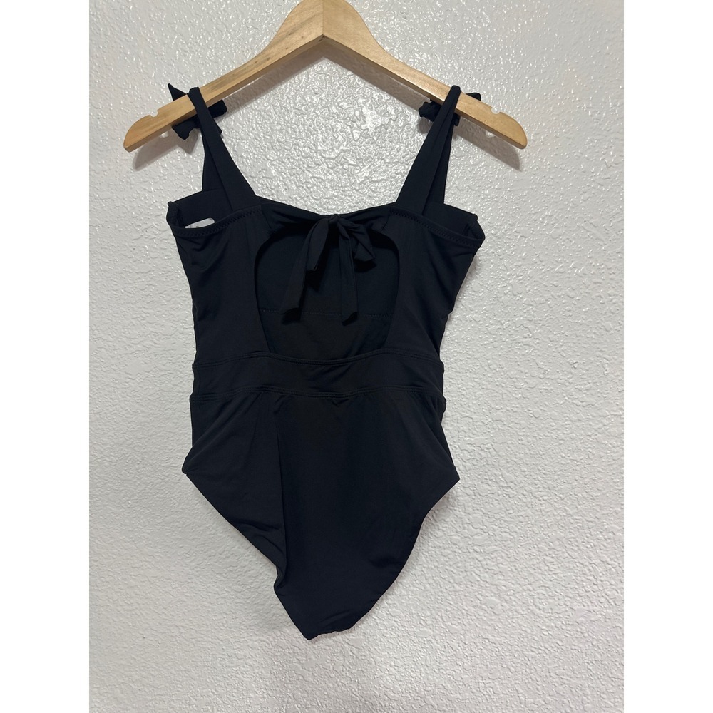 BECCA by Rebeca Virtue Black  Emma Over the Shoulder One piece Swimsuit M - Picture 5 of 11